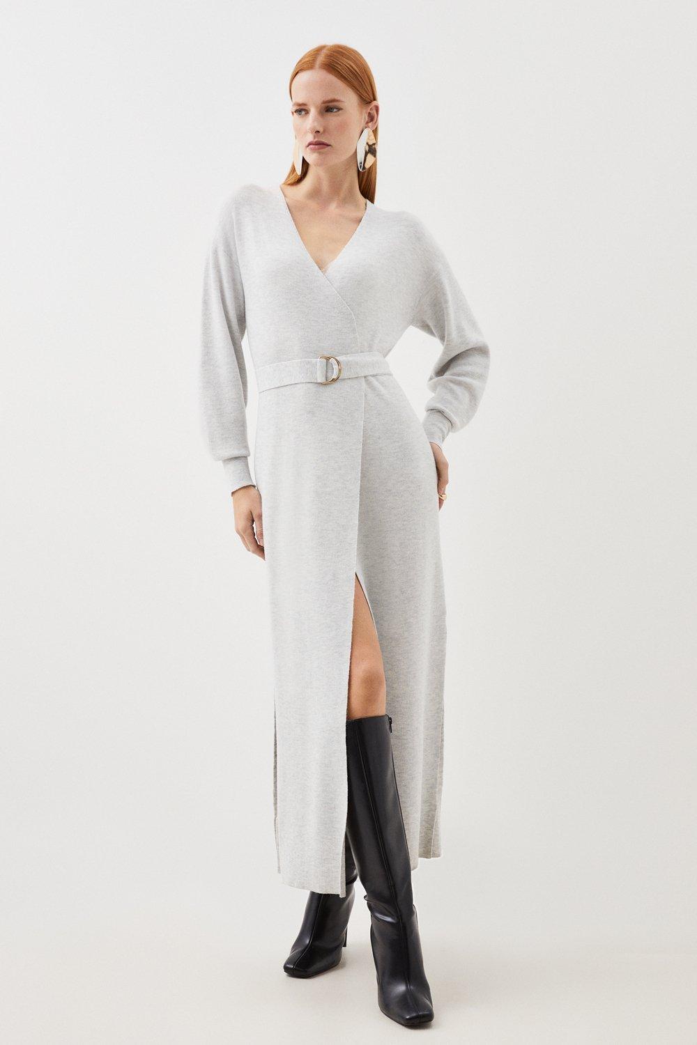 Premium Alpaca Wool Blend Belted Full Sleeve Knit Cardigan